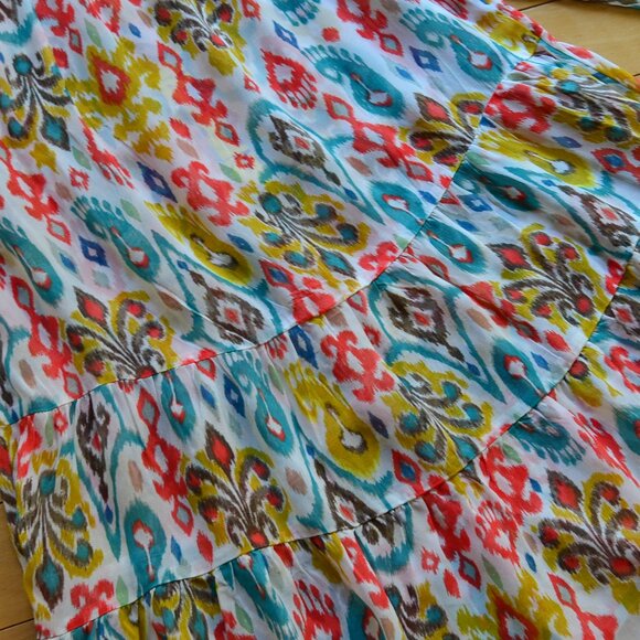 Anthropologie Maureen Paisley Tunic Dress Babydoll Chiffon Flowy Top Size M/P - Picture 14 of 14